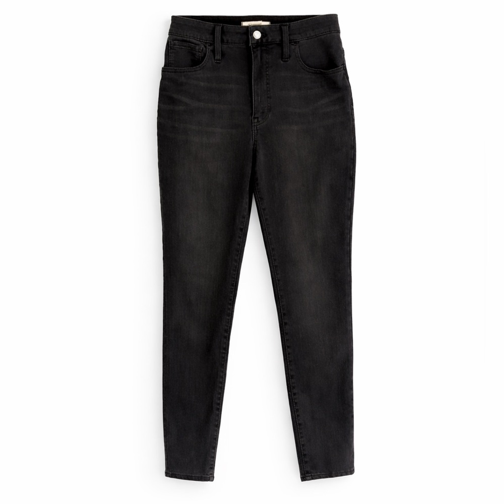 Madewell Curvy Roadtripper High Rise Skinny Jeans 30P Petite Faded Black